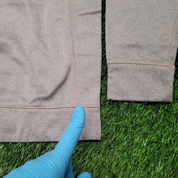 Nike Therma-FIT Hoodie Mens Large (Tagged S) Grey Spell Out Sweatshirt Y2K Style - Picture 7 of 8